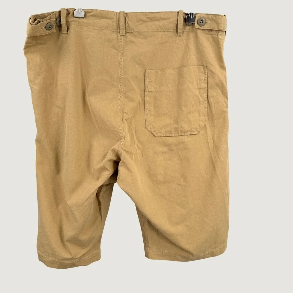 Shuttle Notes Tan Khaki Chino Shorts Utility Minimalist 36